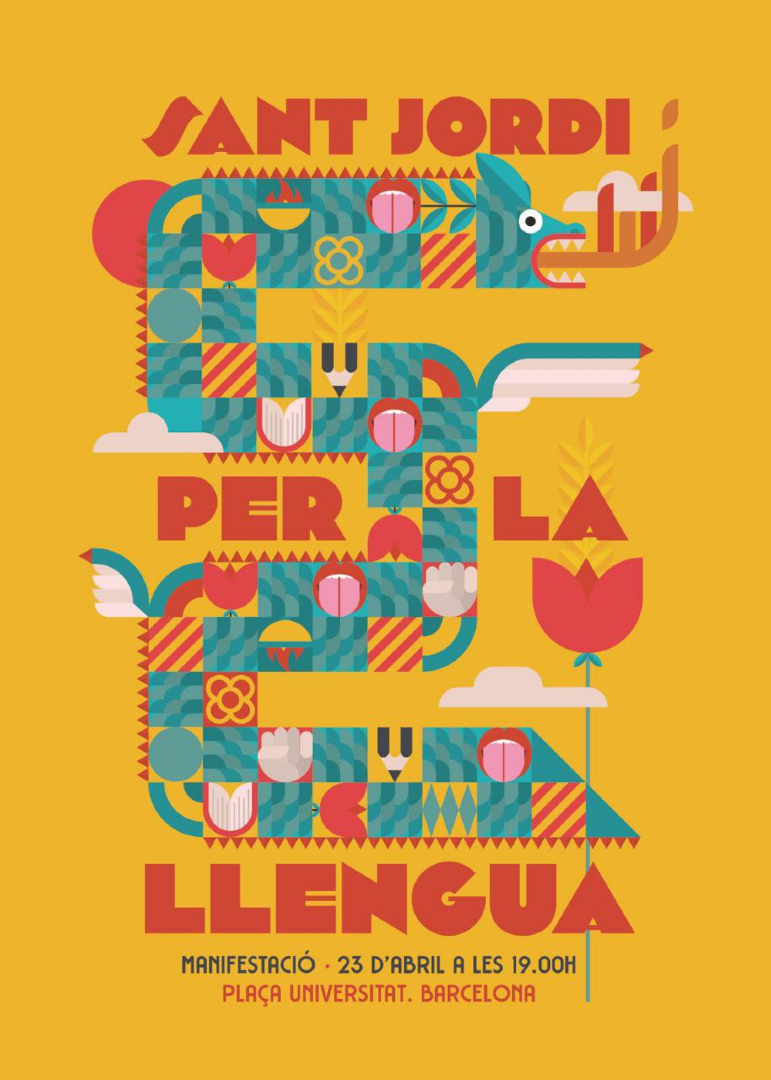 🐉👅Aquest Sant Jordi: llibre, rosa i mani!
📍Avui! Manifestació a Plaça Universitat (Barcelona) a les 19 h.
🙌El sindicalisme nacional i de classe en defensa dels drets lingüístics!