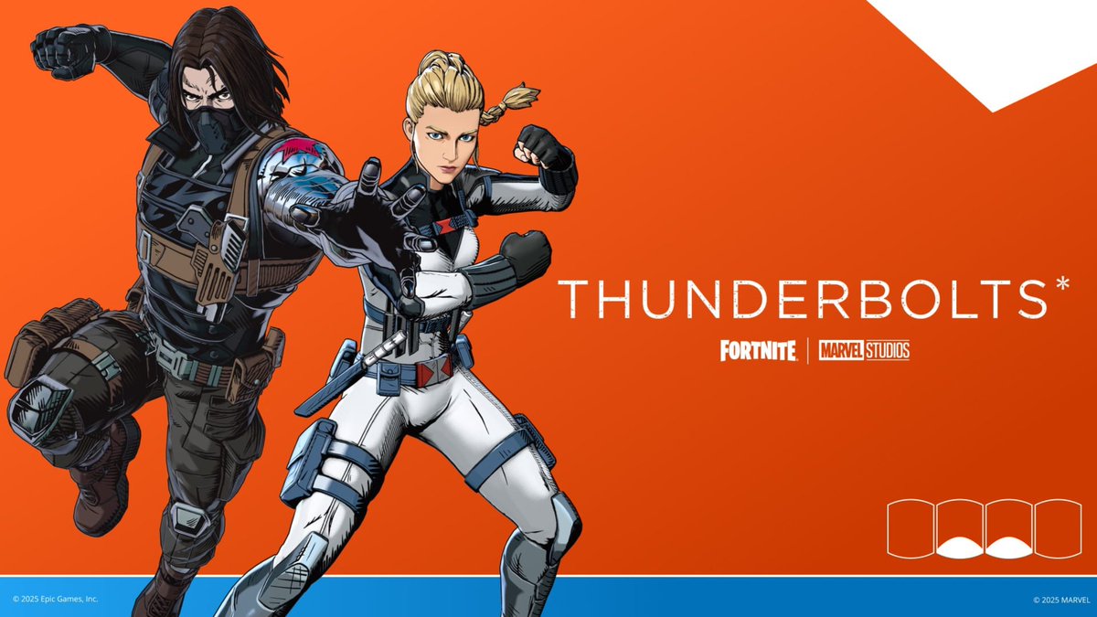TheTop5Games's tweet photo. Level up your squad with the Fortnite x Thunderbolts collab—Winter Soldier and White Widow have dropped in comic-inspired style. Read our article for all the details:
https://t.co/al5T5hJsTq

#Fortnite #Thunderbolts #MarvelGaming #Marvel https://t.co/J7QitXmO0J