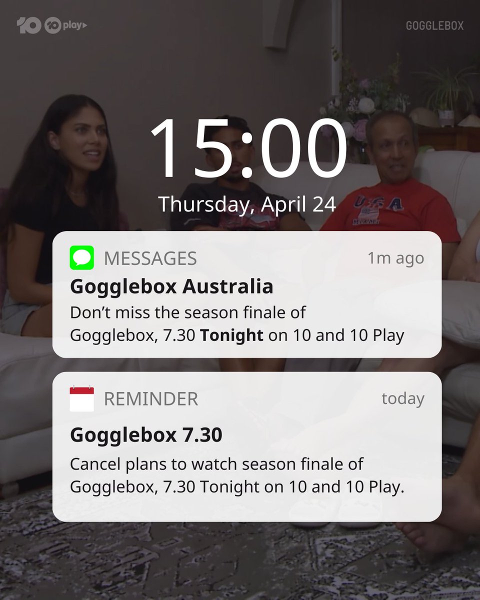 Set those alarms and reminders! 🗓️

#Gogglebox | 7.30 Tonight on @channel10au and 10 Play