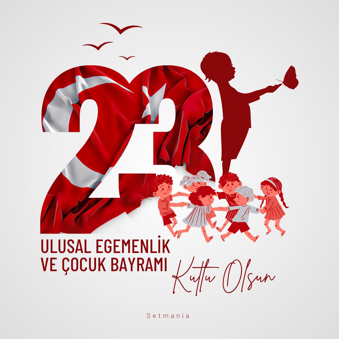 Setmaniayeni's tweet photo. "23 Nisan Ulusal Egemenlik ve Çocuk Bayramı kutlu olsun! Gazi Mustafa Kemal Atatürk’ün çocuklara armağan ettiği bu özel gün, geleceğimizin teminatı olan çocuklarımızın ne kadar değerli olduğunu bir kez daha hatırlatıyor. Tüm çocukların yüzünün güldüğü, bir Bayram olsun https://t.co/V24GQyBxRk