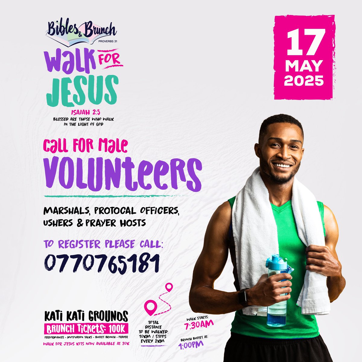 Relate256design's tweet photo. "Join us for the Walk for Jesus on May 17th!
Bibles and Brunch: A morning of faith, fellowship, and purpose.
Let's walk together in love and unity!
#WalkForJesus #BiblesAndBrunch #FaithInAction" https://t.co/CtzxPxl4So