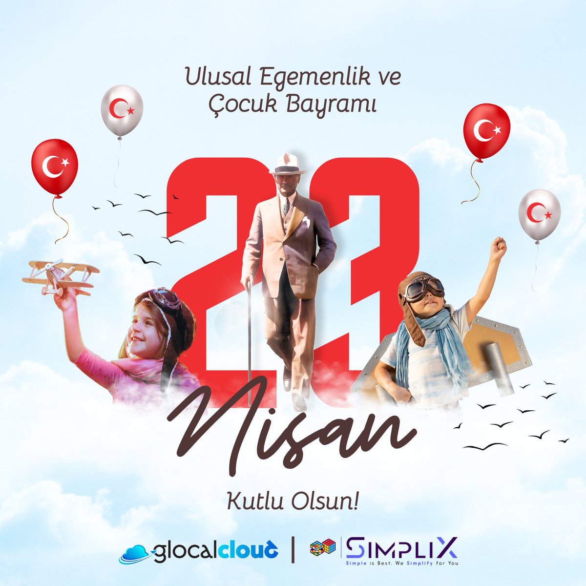 Ulu Önderimiz Mustafa Kemal Atatürk'ün çocuklarımıza armağanı ve Türkiye Büyük Millet Meclisi'nin açılışı ile bir tarihin değiştiği gün olan #23Nisan Ulusal Egemenlik ve Çocuk Bayramı'mızı büyük bir gurur ve mutlulukla kutluyoruz.  

#23NisanKutluOlsun