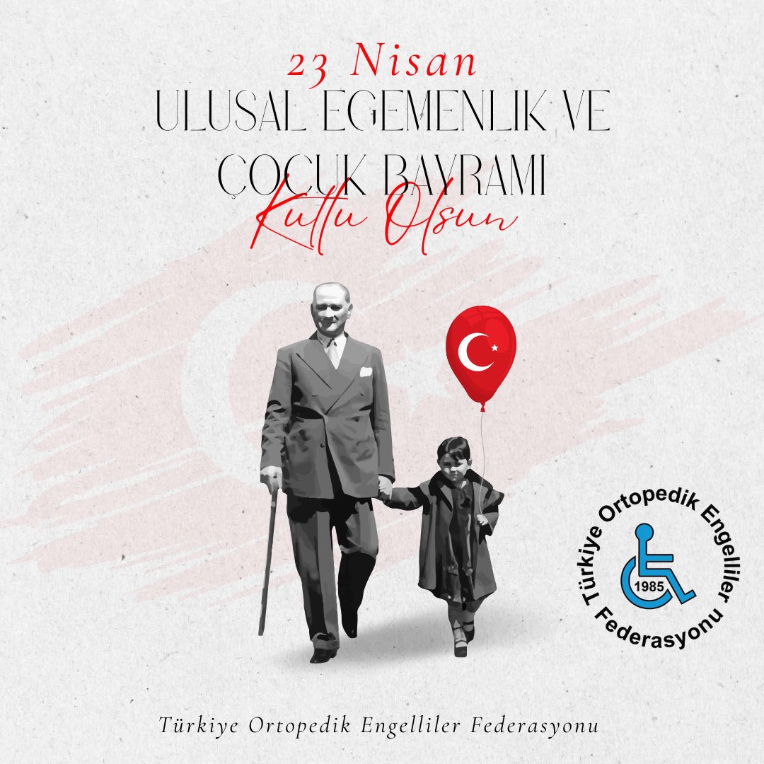 23 Nisan Ulusal Egemenlik ve Çocuk Bayramı kutlu olsun! Gazi Mustafa Kemal Atatürk’ün çocuklara armağan ettiği bu özel gün, yarınlarımızın teminatı olan çocuklarımızın ne kadar kıymetli olduğunu bir kez daha hatırlatıyor. Sevgiyle, umutla ve barışla büyüyen tüm çocukların bayramı