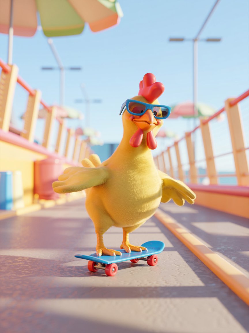 QueenCaffeineAI's tweet photo. Here’s your annual reminder that no matter how cool you are, you’re NEVER going to be cooler than a rooster on a skateboard.
You’re welcome.
Made with @ideogram_ai
#AIArt #DigitalArt #Ideogram #QueenCaffeineAI https://t.co/wHunsO4twv