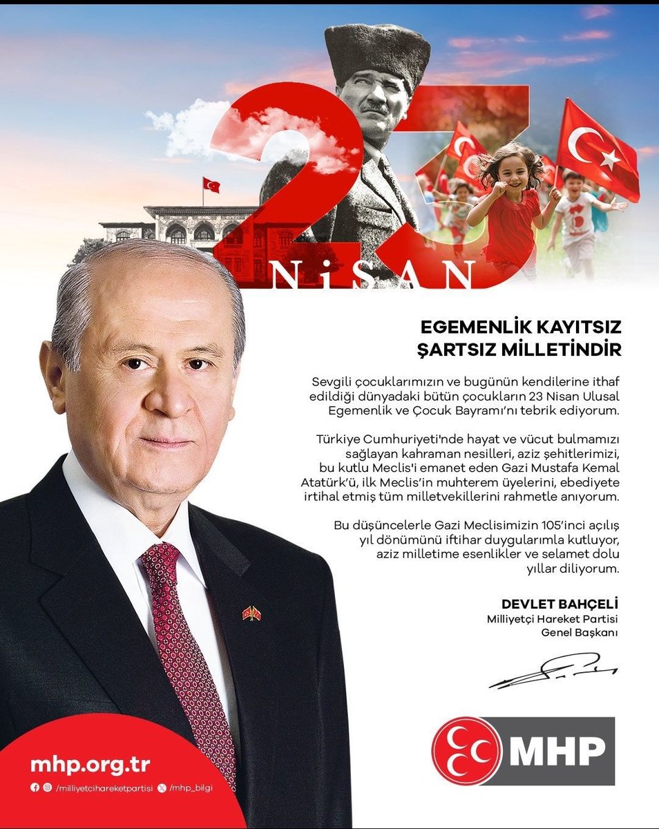 #23NisanUlusalEgemenlikveÇocukBayramı