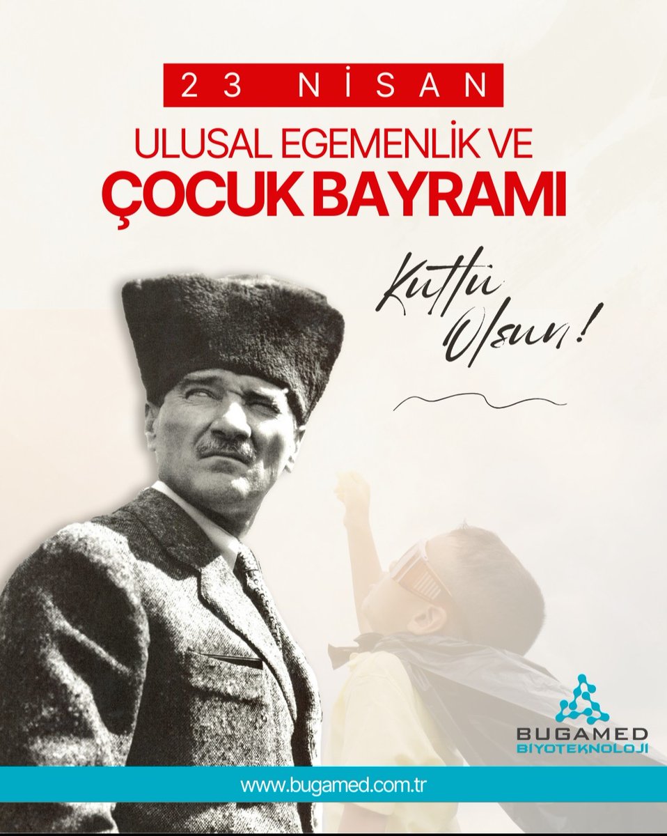 BugamedBio's tweet photo. 🇹🇷 23 Nisan Ulusal Egemenlik ve Çocuk Bayramı Kutlu Olsun! 🎈
Bugün, egemenliğin millete verildiği ve dünyanın tek çocuk bayramının kutlandığı o özel gün!
Çocuklarımıza barış dolu, adil, umutlu bir gelecek bırakmak hepimizin görevi.
Gözlerindeki ışık, yarının en güzel habercisi. https://t.co/76HwTVIHGm