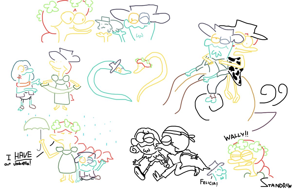 Standrew730's tweet photo. Throwing back to 2022 and making an entire page of Wallicia doodles lets gooo #AmphibiaFanart #Wallicia #Amphibia https://t.co/a0COyPUu2S