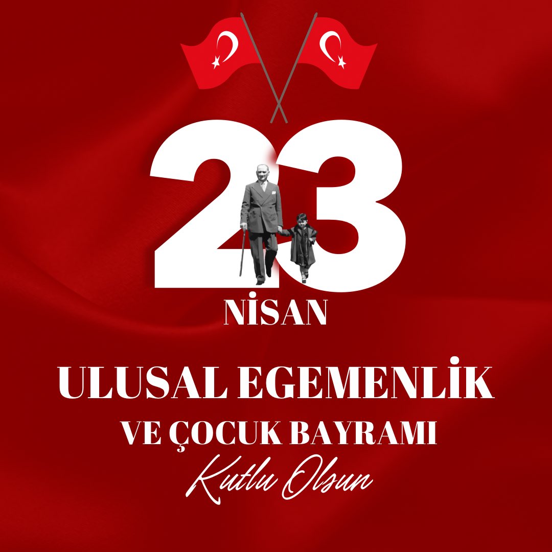 Türkiye Büyük Millet Meclisi’mizin açılışının 105. yıl dönümünü ve 23 Nisan Ulusal Egemenlik ve Çocuk Bayramı’nı en içten dileklerimle kutluyorum.

Cumhuriyetimizin banisi Gazi Mustafa Kemal Atatürk başta olmak üzere, tüm şehit ve gazilerimizi rahmet ve minnetle anıyorum.