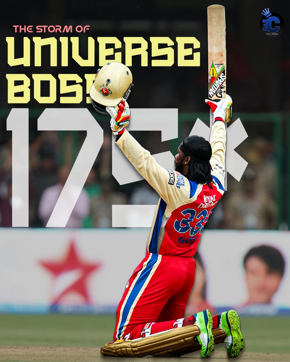 Cric_empire_'s tweet image. It&apos;s been 12 years since Chris Gayle smashed a record 175* 💥

#RCBvsPWI #ChrisGayle #IPL #RCB #cric_empire