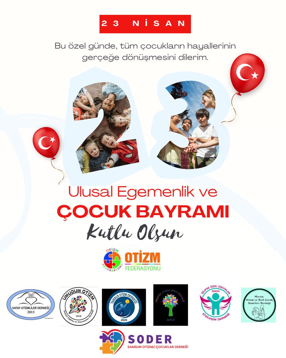 Barışın, sevginin, umudun ve kardeşliğin simgesi olan çocuklarımıza güzel bir gelecek umuduyla tüm dünya çocuklarının 
23 Nisan Ulusal Egemenlik Ve Çocuk Bayramı Kutlu Olsun.
