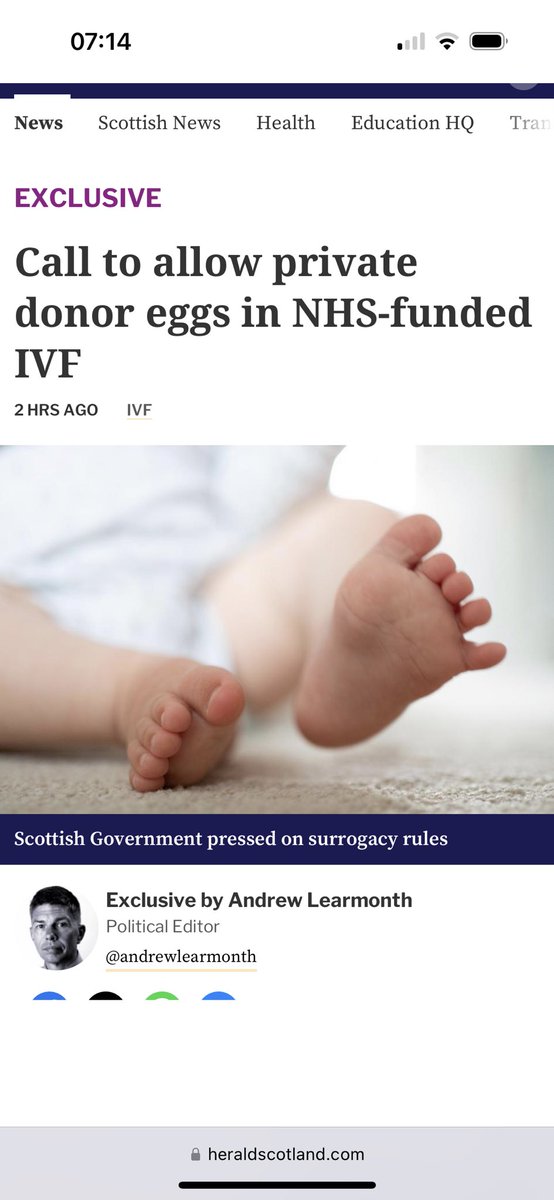 Scottish Government should not subsidise / endorse the surrogacy industry! Its egg donation scheme preys on young women &amp; fails to highlight health &amp; fertility risks. Surrogacy is brutally harmful to women &amp; their children😡😡😡

Thank you <a href="/SurrogConcern/">SurrogacyConcern</a> 

archive.ph/TbHKQ