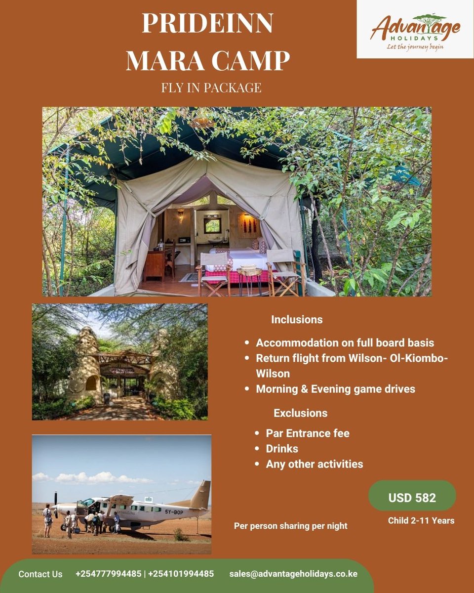 Advantage Holidays (@advantagesafari) on Twitter photo Knocking at your door with great vacation packages.
Call:+254777994485 | +254101994485
Email: sales@advantageholidays.co.ke
#advantageholidays #holiday #travel Knocking at your door with great vacation packages.
Call:+254777994485 | +254101994485
Email: sales@advantageholidays.co.ke
#advantageholidays #holiday #travel