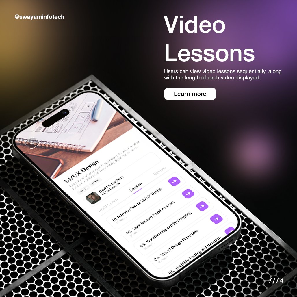 swayaminfotech's tweet image. Explore the power of online learning with our e-learning app 💻. Introducing the Smart Learn Video Application 🎥—an innovative e-learning platform. 
.
Visit: swayaminfotech.com/smart-learn-vi… 
.
#elearningappdevelopment #elearningvideoapp #smartlearnapp #learningapp #smartphone