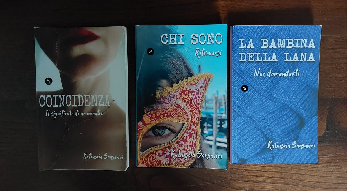 Katymantra's tweet photo. Ho iniziato a scrivere e a pubblicare nel 2021.
Questi sono i libri di quell'anno:
1) Coincidenza, il significato di un incontro
2) Chi sono, ritrovarsi
3) La bambina della lana, non domandarti
#scrivere https://t.co/vDYn2kfjFq