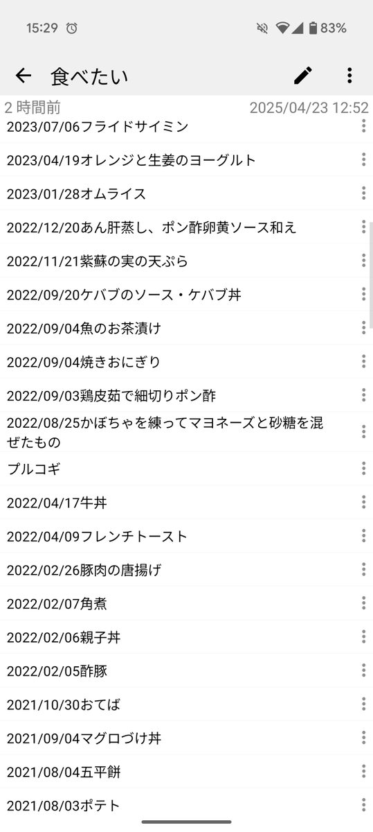 kuiro2's tweet photo. これは食べたいものリスト https://t.co/5o9xiCgob6