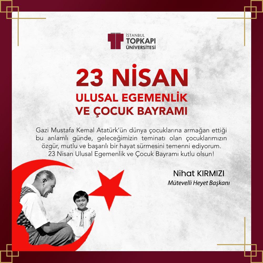 Gazi Mustafa Kemal Atatürk’ün çocuklara armağan ettiği bu özel günde; geleceğimizin güvencesi olan evlatlarımızın özgür, mutlu ve adil bir dünyada büyümelerini diliyorum.

23 Nisan Ulusal Egemenlik ve Çocuk Bayramı kutlu olsun!

#23Nisan #UlusalEgemenlik #ÇocukBayramı