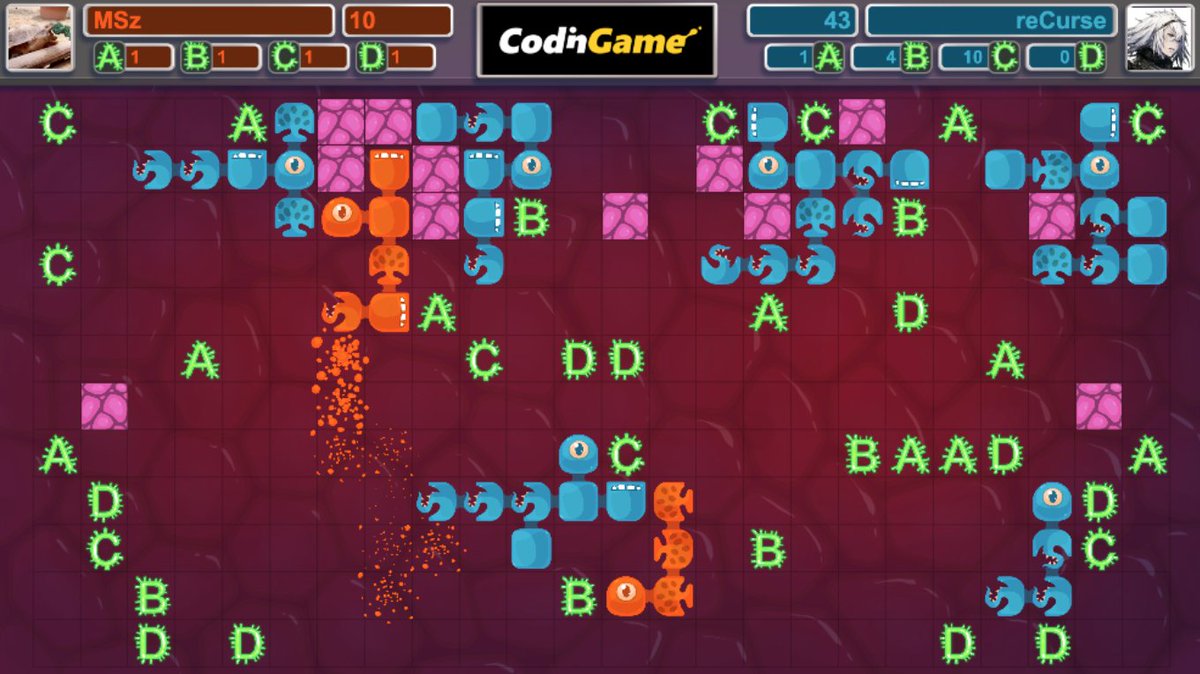 kohto_ai's tweet image. [最終結果] CodinGame Winter Challenge 2024 (~1/6)
#CodinGame
🥇 reCurse 🏆
🥈 MSz
🥉 aCat
3800位 yuricat2
3900人参加 codingame.com/contests/winte…