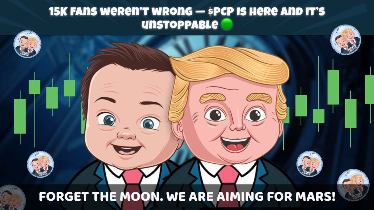 Crypto Bulls Community (@cryptobullscom) on Twitter photo 🚀 <a href="/powercouplesol/">Power Couple Coin</a> is redefining meme culture on Solana!
🧠 Combining the charisma of two legendary figures, $PCP already won over 15,000 fans and is up 300% since launch!
🎬 Experience the animated series and join the community that's taking memes to Mars!
✨ Don't miss your 🚀 <a href="/powercouplesol/">Power Couple Coin</a> is redefining meme culture on Solana!
🧠 Combining the charisma of two legendary figures, $PCP already won over 15,000 fans and is up 300% since launch!
🎬 Experience the animated series and join the community that's taking memes to Mars!
✨ Don't miss your