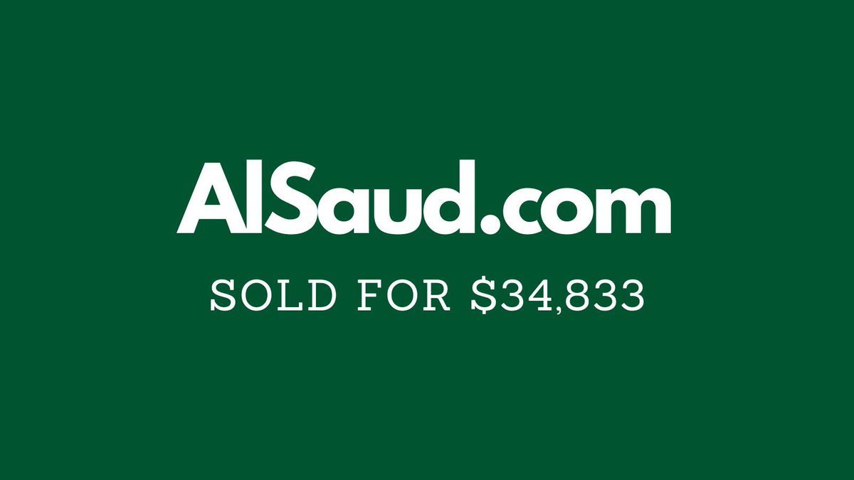 Yesterday saw $440k in domain name sales including:

$34,833 AlSaud․com
$29,746 Yield․xyz
$14,888 MexBank․com
$11,000 LoveEveryone․com
$10,000 SooMuch․com
$10,000 Quantum․tv

SooMuch․com last sold for $57, Quantum․tv for $300, and Yield․xyz for $2,651 🔥 

Full list 👉