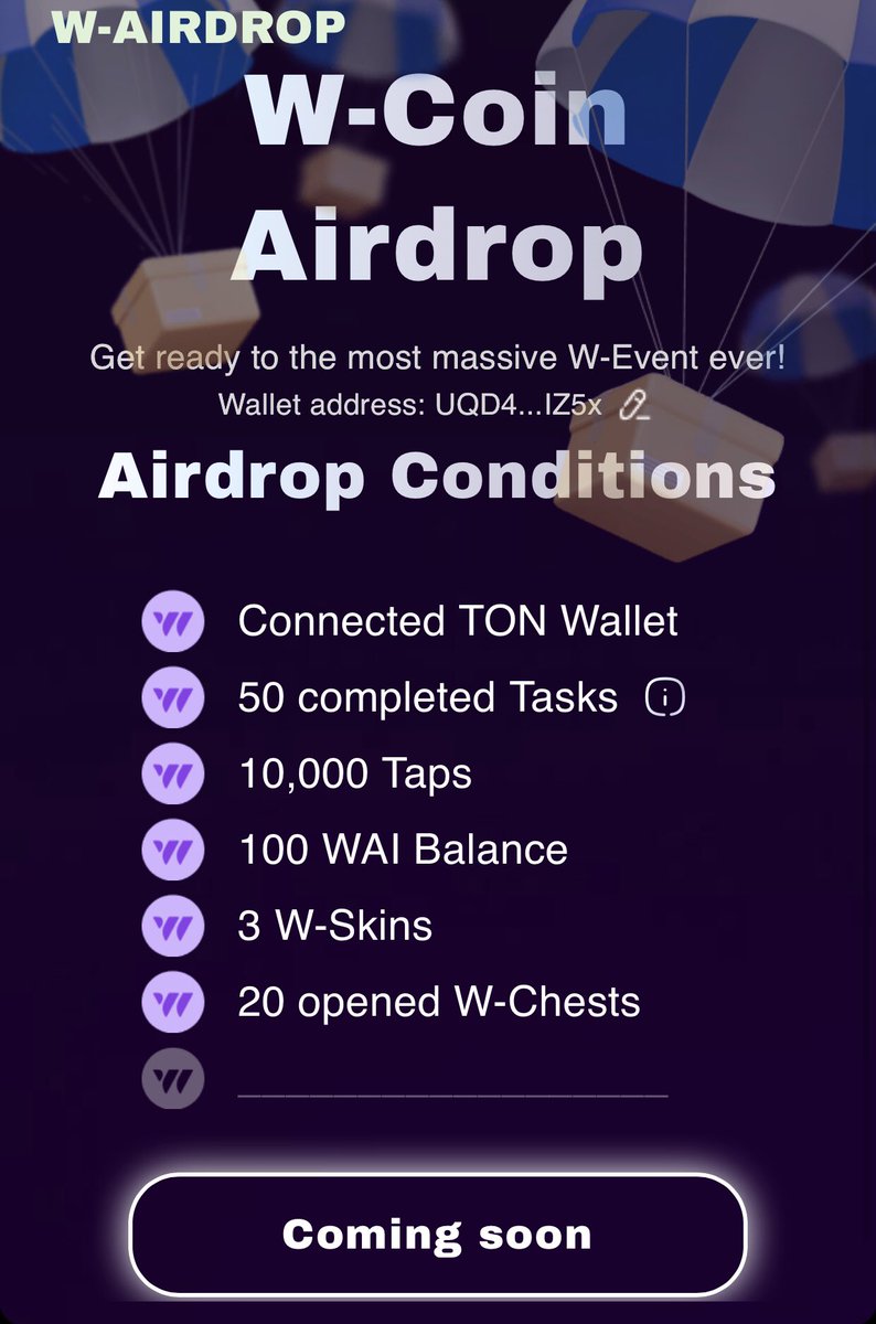 How wligible are you on $WCOIN airdrop??