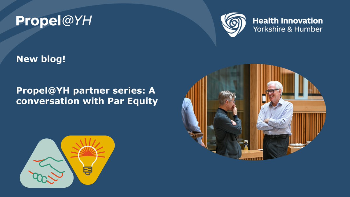 In our latest blog from our Propel@YH partner series,  we speak to Robert Higginson, partner at <a href="/ParEquity/">Par Equity</a> about Propel@YH and how venture capital funding can help innovators to accelerate and spread innovation.

Read the blog: ow.ly/e3ku50VcB3Y
#Partner #VentureCapital