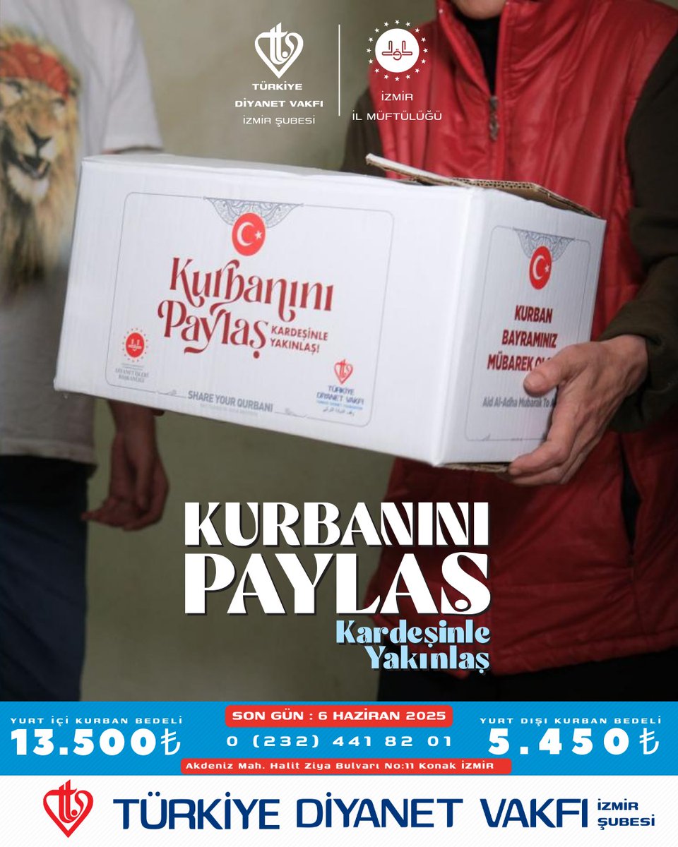 Kurbanını Paylaş, Kardeşinle Yakınlaş!
#türkiyediyanetvakfı
#2025kurban