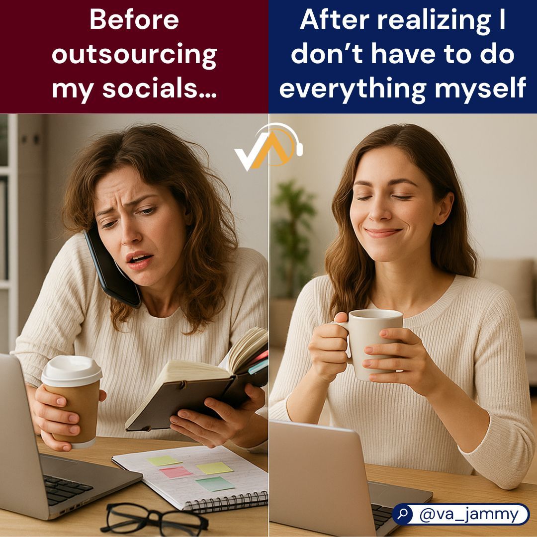 jam_assist's tweet photo. When you stopped trying to do it all and started letting the pros handle your socials… game. changed. 🙌

#SocialMediaManager
#WorkSmarter
#SocialMediaSupport
#EntrepreneurLife
#VirtualAssistantServices
#DoneForYouContent
#CustomGraphics
#SocialMediaHelp
#SmallBizSupport https://t.co/Xbbhhctqj4