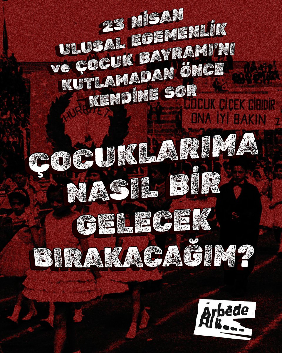 ArbedeKitap's tweet photo. #23Nisan 'ı kutlamadan önce kendimize sormamız gereken sorular var.

#Arbede #ArbedeKitap #edebiyat #akademi #üniversite https://t.co/vIGB6EB9Ts