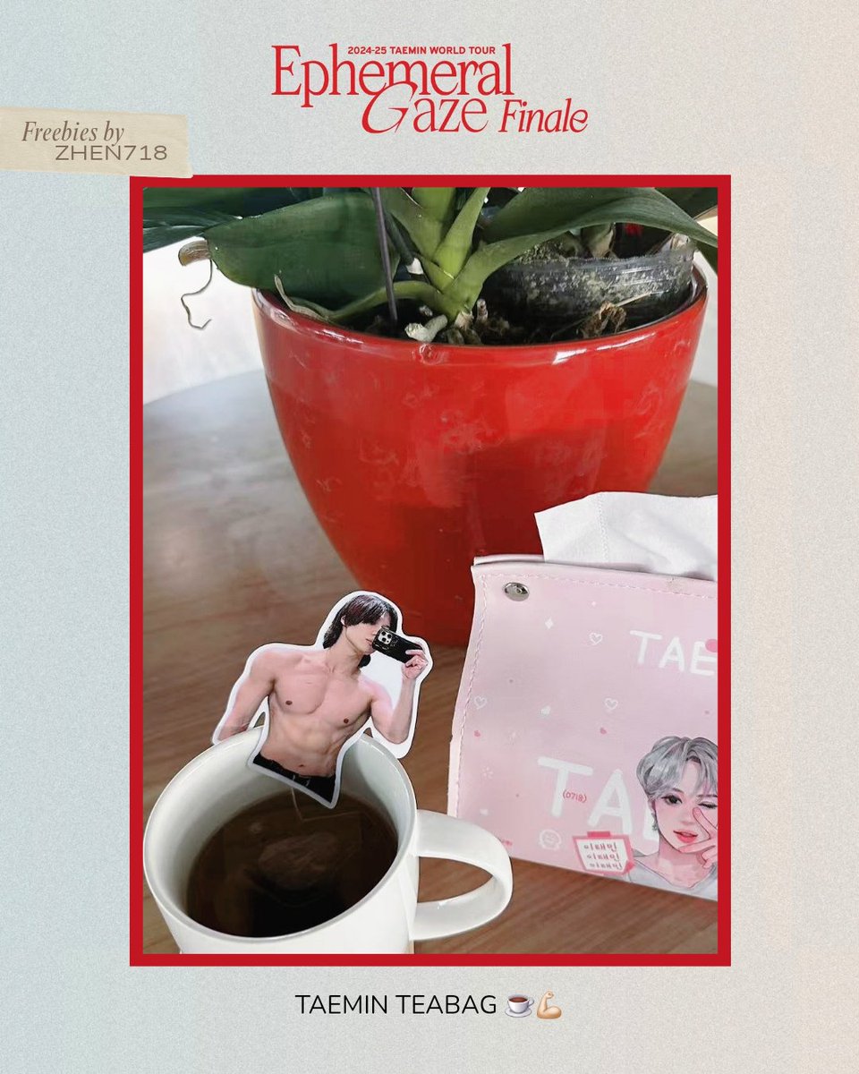 ZHEN718's tweet photo. 𝟐𝟎𝟐𝟒-𝟐𝟓 𝐓𝐀𝐄𝐌𝐈𝐍 𝐖𝐎𝐑𝐋𝐃 𝐓𝐎𝐔𝐑 [𝐄𝐩𝐡𝐞𝐦𝐞𝐫𝐚𝐥 𝐆𝐚𝐳𝐞] 𝐅𝐢𝐧𝐚𝐥𝐞 𝒊𝒏 𝑺𝒆𝒐𝒖𝒍 Freebies 💝

❤️‍🔥 Taemin teabag (limited quantity!)
❤️‍🔥 Band-aid stickers

☄ 26 &amp; 27 April
☄ KSPO Dome

💌 DM for trades (맞나눔 DM!)

#태민 #TAEMIN https://t.co/9klgPwpmZU
