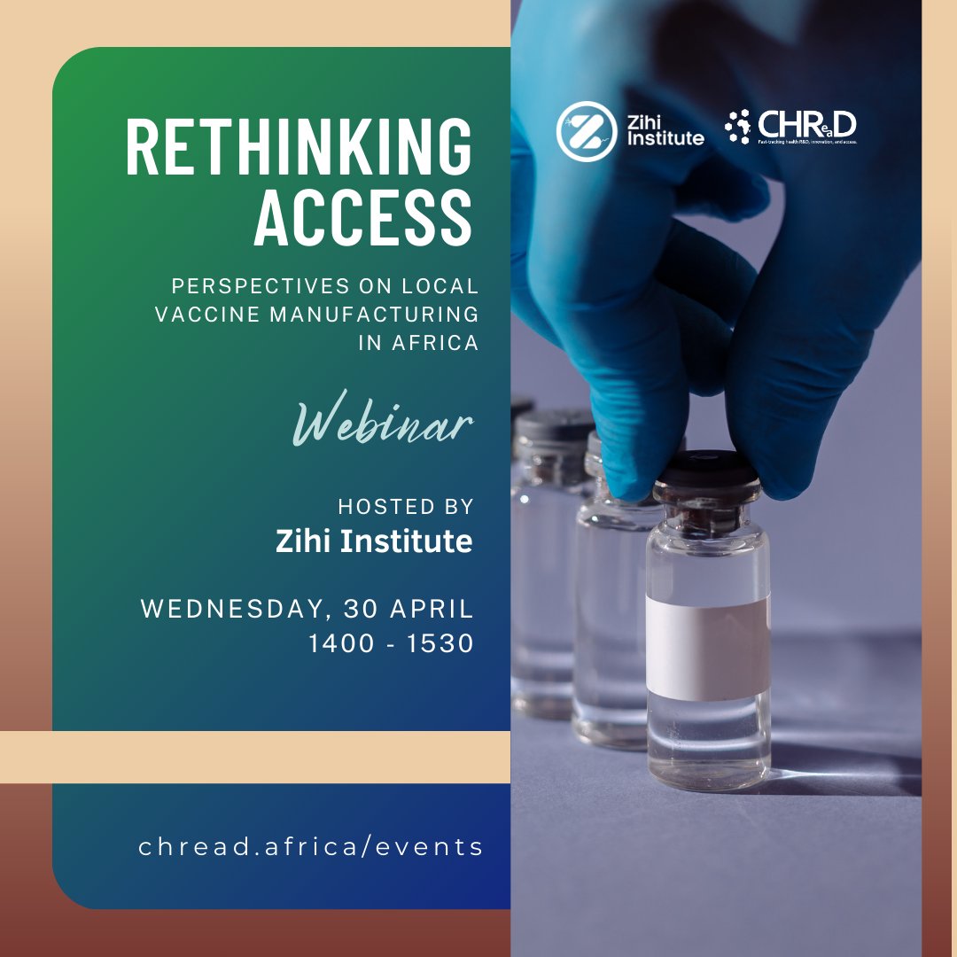 CHReaD (@chreadkenya) on Twitter photo Join the conversation on local manufacturing & sustainable funding for Africa’s vaccine ecosystem
How can we shape the market for sustainable, equitable solutions?
Hosted by <a href="/zihiinstitute/">Zihi Institute</a>
🔗 shorturl.at/huQ0W
#RethinkingAccess #AfricaHealthRnD #WorldImmunizationWeek2025 Join the conversation on local manufacturing & sustainable funding for Africa’s vaccine ecosystem
How can we shape the market for sustainable, equitable solutions?
Hosted by <a href="/zihiinstitute/">Zihi Institute</a>
🔗 shorturl.at/huQ0W
#RethinkingAccess #AfricaHealthRnD #WorldImmunizationWeek2025