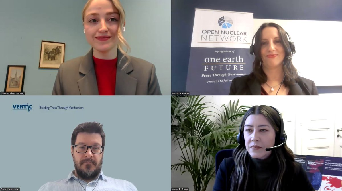 🎥Missed our latest webinar? "North Korea’s Nuclear Path – Where Next?" featured our latest research on the DPRK’s nuclear arsenal, incl.  analysis of #satimagery &amp; fuel cycle, as well as forecasting workshop insights.

Read a recap &amp; watch a recording: opennuclear.org/open-nuclear-n…