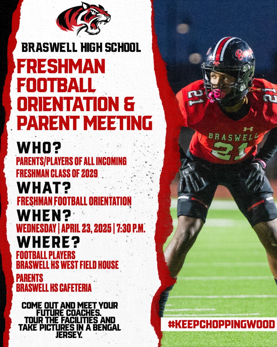 Braswell Bengal Football (@bengallifestyle) on Twitter photo π¨πππΎπππππ πππππππΌπ πππππ½πΌππ πππππππΌπππππ¨
ππ©π«π’π₯ ππ, ππππ
π:ππ π©.π¦.
ππ«ππ¬π°ππ₯π₯ ππ
Class of 2029! Players & Parents come out and learn about the Braswell Football Program.
#KCW πͺ π¨πππΎπππππ πππππππΌπ πππππ½πΌππ πππππππΌπππππ¨
ππ©π«π’π₯ ππ, ππππ
π:ππ π©.π¦.
ππ«ππ¬π°ππ₯π₯ ππ
Class of 2029! Players & Parents come out and learn about the Braswell Football Program.
#KCW πͺ