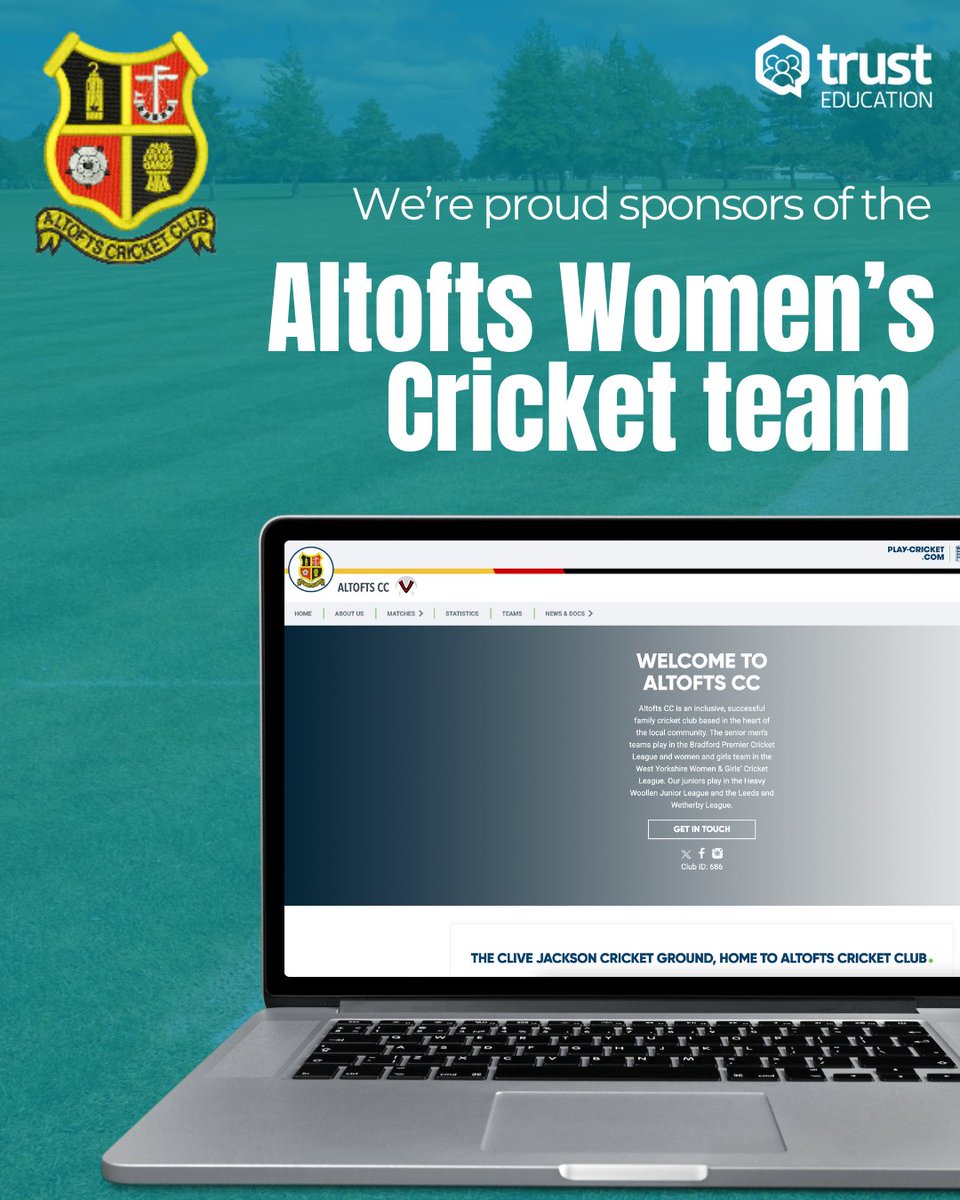 Trust Education (@wearetrustedu) on Twitter photo You’re looking at the proud sponsors of Altofts Women’s Cricket team 🤩
As a female dominated company, we understand the importance of supporting women sports and we felt this was a great way to show our commitment!
#Sponsorship You’re looking at the proud sponsors of Altofts Women’s Cricket team 🤩
As a female dominated company, we understand the importance of supporting women sports and we felt this was a great way to show our commitment!
#Sponsorship