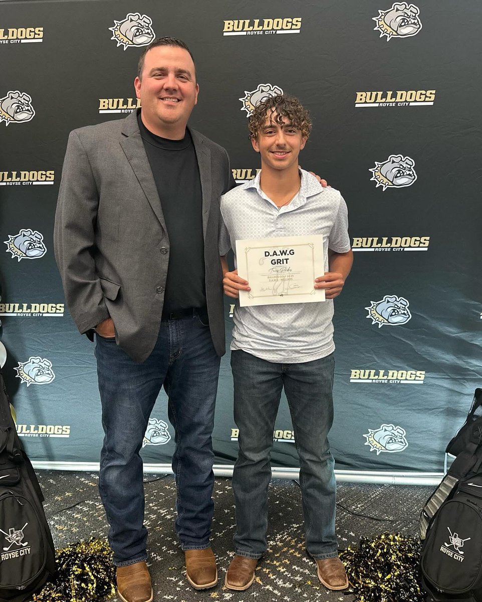 Honored to receive the GRIT Award at this years <a href="/RoyseCityGolf/">Royse City Golf</a> banquet.  Can’t wait for my Junior year! ⛳️ time to get the work done! Year 3 starts now ✅ <a href="/DBU_GOLF/">DBU Golf</a> <a href="/OU_MGolf/">Oklahoma Golf</a> <a href="/UNAgolf/">North Alabama Golf</a>