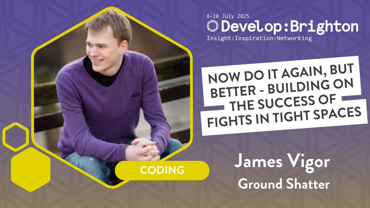 Develop:Brighton 2025 (@developconf) on Twitter photo As part of our coding track James Vigor (<a href="/OneViGOR/">James Vigor</a>) from <a href="/GroundShatter/">Ground Shatter💥Knights in Tight Spaces</a> explores the challenges in programming roguelike deck builder, Fights in Tight Spaces, and how they were tackled for its fantasy spin-off. #DevelopConf As part of our coding track James Vigor (<a href="/OneViGOR/">James Vigor</a>) from <a href="/GroundShatter/">Ground Shatter💥Knights in Tight Spaces</a> explores the challenges in programming roguelike deck builder, Fights in Tight Spaces, and how they were tackled for its fantasy spin-off. #DevelopConf