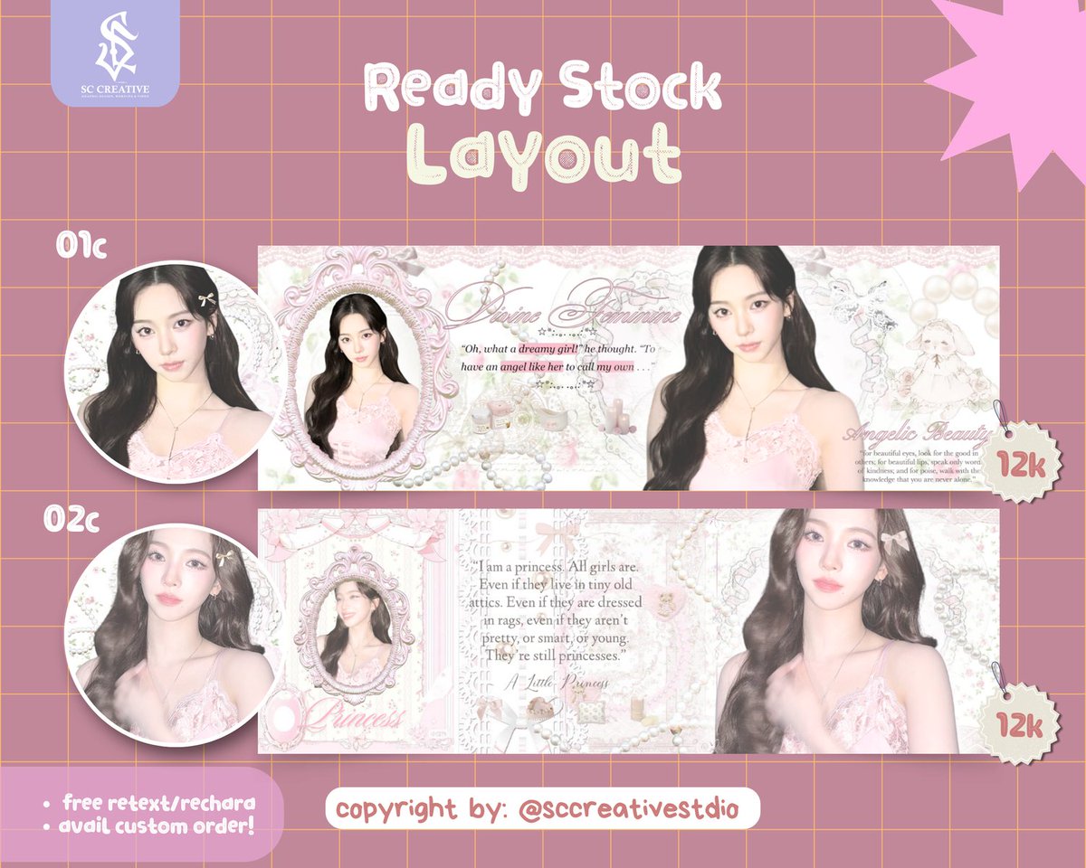 help rt? thank u
wts layout ready stock ✨
🐹 5.000 - 15.000
🐹 free retext, recolor &amp; ganti chara

avail order custom, free request, +bonus wording bio 🤍

💌 DM/klik link wa dibio untuk order
note: mt after dm/chat via wa untuk respon cepat

tags: karina aespa
#zonauang #ZonaBA