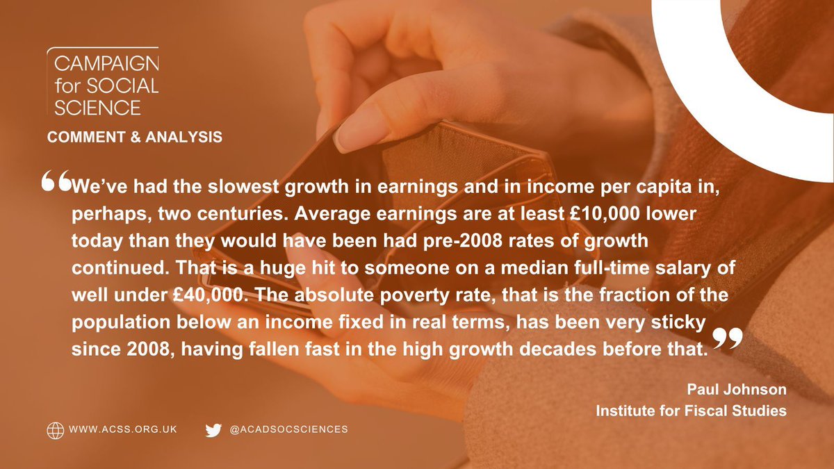 Campaign for Social Science (@cfsocialscience) on Twitter photo “Lack of growth is itself a creator of generational inequity & social immobility.” New blog post✍️ <a href="/PJTheEconomist/">Paul Johnson</a>, Director of <a href="/TheIFS/">Institute for Fiscal Studies</a>, emphasises why growth is essential if we are to improve living standards & cover the costs of vital public services. acss.org.uk/the-essential-… “Lack of growth is itself a creator of generational inequity & social immobility.” New blog post✍️ <a href="/PJTheEconomist/">Paul Johnson</a>, Director of <a href="/TheIFS/">Institute for Fiscal Studies</a>, emphasises why growth is essential if we are to improve living standards & cover the costs of vital public services. acss.org.uk/the-essential-…
