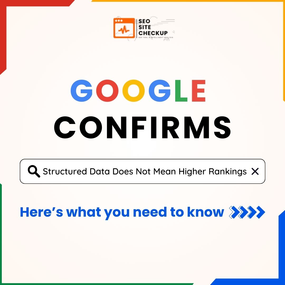 Seositecheckup's tweet image. Think structured data boosts your Google rankings? Think again.​ 
Focus on creating high-quality, user-centric content to improve your site&apos;s visibility.

#SEO #StructuredData #GoogleRanking #DigitalMarketing #SearchEngineOptimization #ContentStrategy #GoogleSEO #SeoSiteCheckup