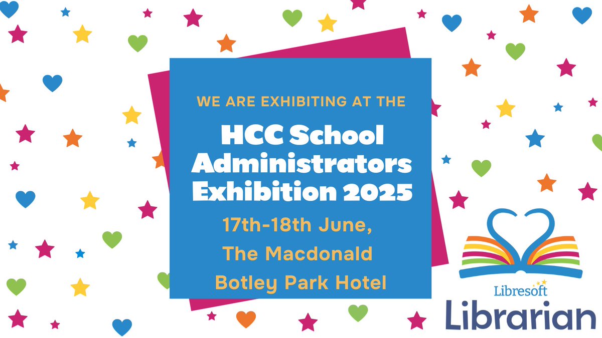 We'll be at the HCC School Administrators Exhibition in June - we look forward to seeing lots of our local schools there!