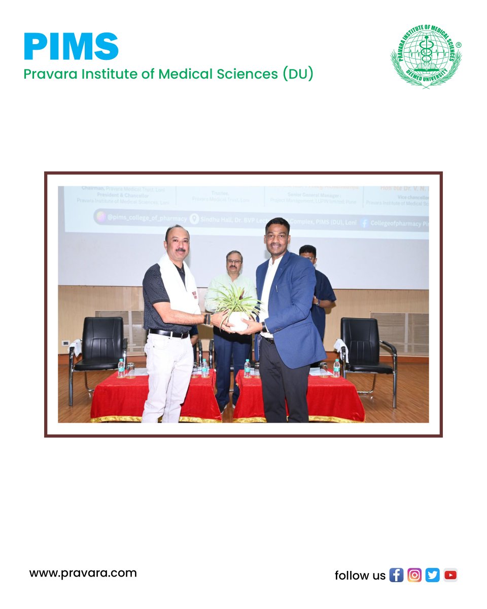 PravaraOf's tweet photo. We’re thrilled to kick off #PharmaAnveshan2025 at the College of Pharmaceutical Sciences, PIMS (DU)! Inaugurated by Hon’ble Mr. Dhruv Vikhe Patil &amp; Guest of Honour Mr. Princy Achankunju from Lupin Ltd. A stellar meet of minds! #PharmaceuticalSciences #PIMS #PMT https://t.co/NTMdb03Xnm