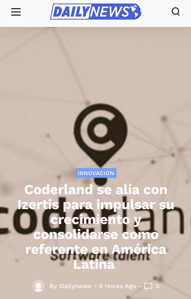 DNews507's tweet image. Coderland se alía con Izertis para impulsar su crecimiento y consolidarse como referente en América Latina dailynews507.com/index.php/2025…
.
#DNews507 #coderland