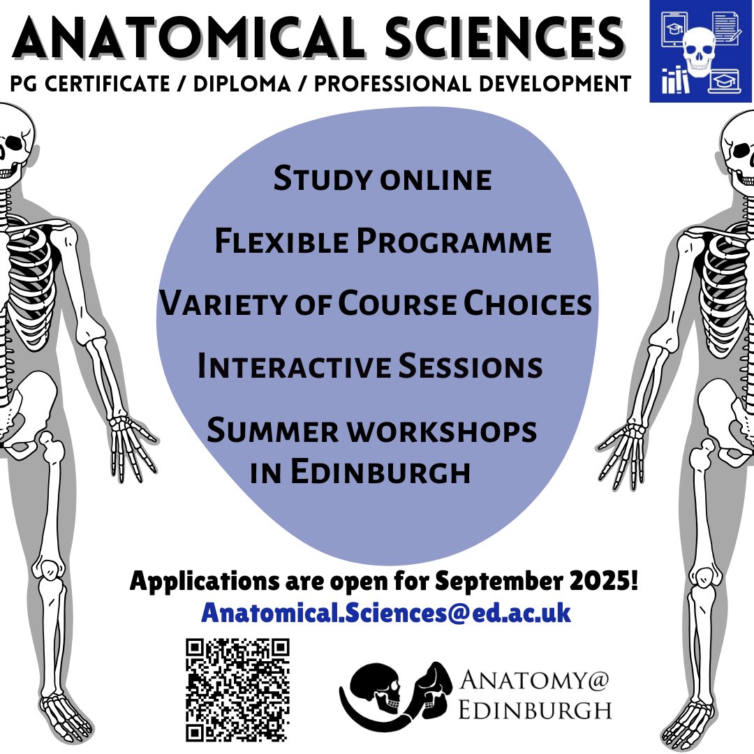 anat_sci_UoE's tweet image. Learn anatomy online with our innovative programme! 

#anatomy #anatomicalsciences #flexiblelearning #humananatomy #humanbody