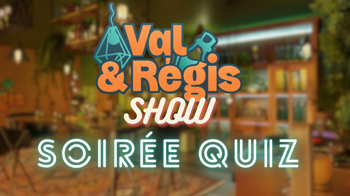 VAL &amp; REGIS SHOW ce soir à 20h !! 
10 Places de Cinéma PATHE à gagner ! 

Thème libre ce soir 

Rdv ici : twitch.tv/valetregis