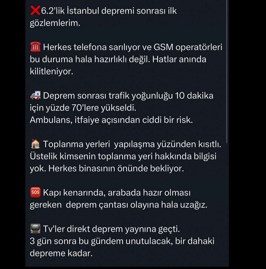 Bence böyle. #deprem