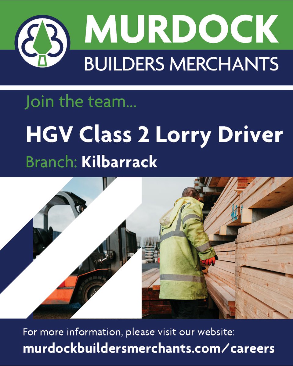 Murdock Builders Merchants (@murdockmerchant) on Twitter photo Your next career move starts at Murdock Builders Merchants! 💼
We are expanding & we want YOU on our team! With an opportunity to grow your skills & knowledge in the industry, don't miss out. Be a part of our team today.
NI: murdockbuildersmerchants.com/careers
ROI: murdockbuildersmerchants.ie/careers Your next career move starts at Murdock Builders Merchants! 💼
We are expanding & we want YOU on our team! With an opportunity to grow your skills & knowledge in the industry, don't miss out. Be a part of our team today.
NI: murdockbuildersmerchants.com/careers
ROI: murdockbuildersmerchants.ie/careers
