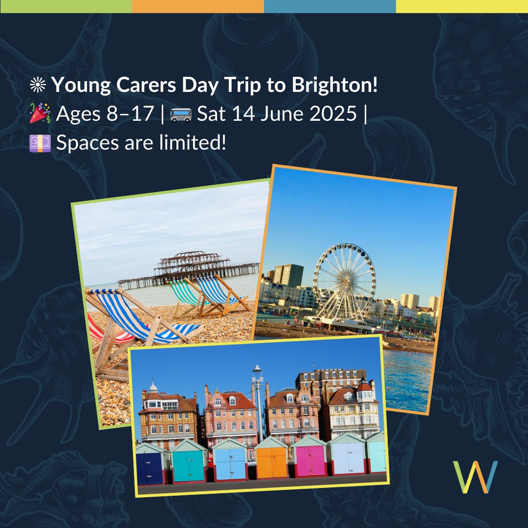 WandsworthCarers (@carerwandsworth) on Twitter photo ☀️ Young Carers, we're off to Brighton!
🚌 Sat 14 June | Ages 8–17
💷 £5 deposit (refunded on attendance)
📩 Sign up: eleanor@wandsworthcarers.org.uk | 020 8877 1200
#YoungCarers #WCC #SupportingCarers ☀️ Young Carers, we're off to Brighton!
🚌 Sat 14 June | Ages 8–17
💷 £5 deposit (refunded on attendance)
📩 Sign up: eleanor@wandsworthcarers.org.uk | 020 8877 1200
#YoungCarers #WCC #SupportingCarers