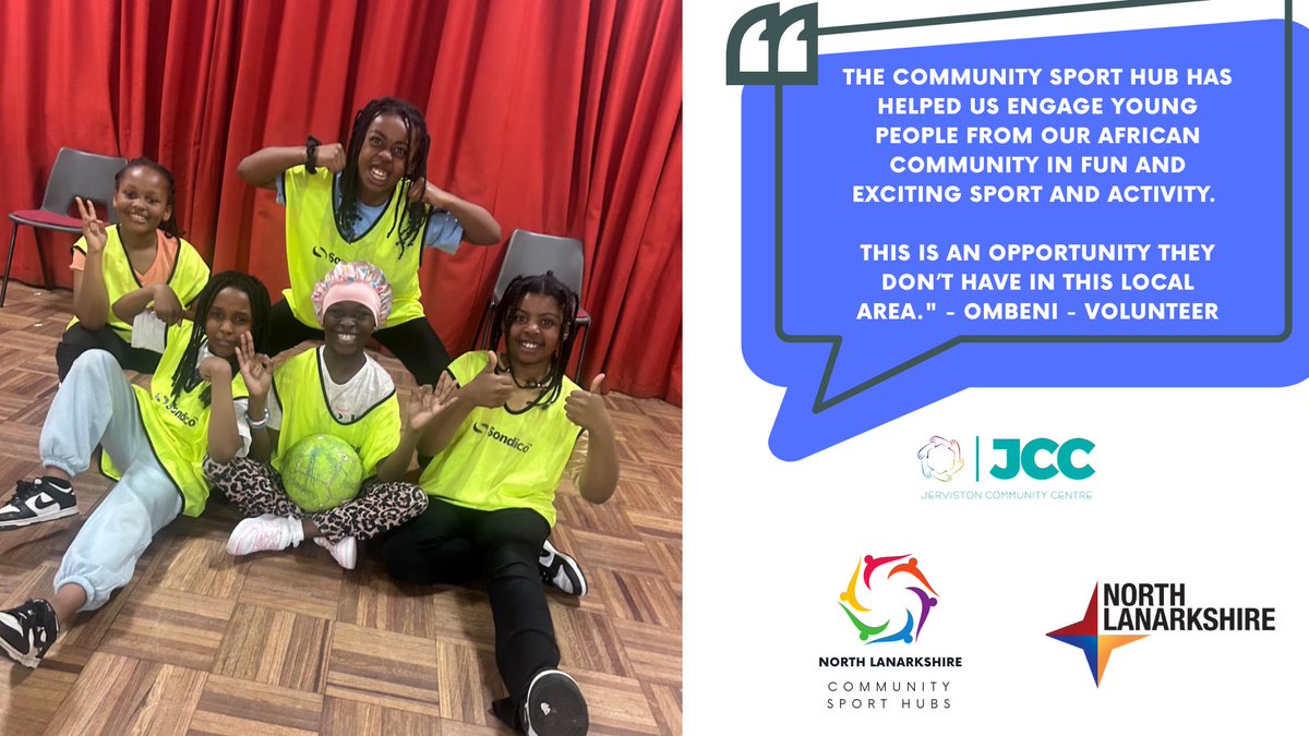 CSHNorthLan's tweet image. “There isn’t much to do here so I look forward to the club every Saturday.”
An impactful partnership between the #CommunitySportHub and the African Collaboration Group at Jerviston Community Centre - helping to support young people to be physically active ⬇️