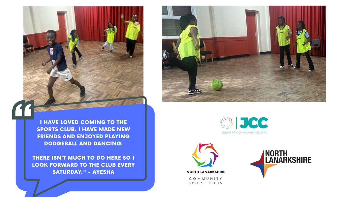 CSHNorthLan's tweet image. “There isn’t much to do here so I look forward to the club every Saturday.”
An impactful partnership between the #CommunitySportHub and the African Collaboration Group at Jerviston Community Centre - helping to support young people to be physically active ⬇️