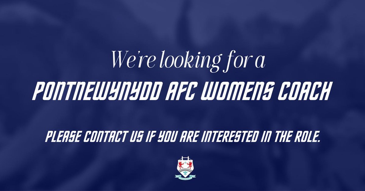 Pontnewynydd AFC (@pontnewynyddafc) on Twitter photo π¨ Weβre starting a Womenβs Team at Pontnewynydd AFC!
We're looking for a Manager (no experience needed β full support + coaching badges provided!) and Coaching Staff to help us grow the team πβ½
Believe in football for all? Letβs chat! π¬
π§ contact@pontnewynyddafc.co.uk π¨ Weβre starting a Womenβs Team at Pontnewynydd AFC!
We're looking for a Manager (no experience needed β full support + coaching badges provided!) and Coaching Staff to help us grow the team πβ½
Believe in football for all? Letβs chat! π¬
π§ contact@pontnewynyddafc.co.uk