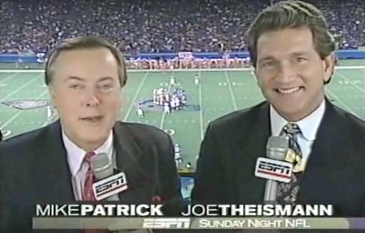Rose46Hose's tweet photo. There were many in the booth I enjoyed listening to growing up but none I enjoyed more than #MikePatrick and @Theismann7 - May you rest in peace Sir! https://t.co/x3LNtg00od